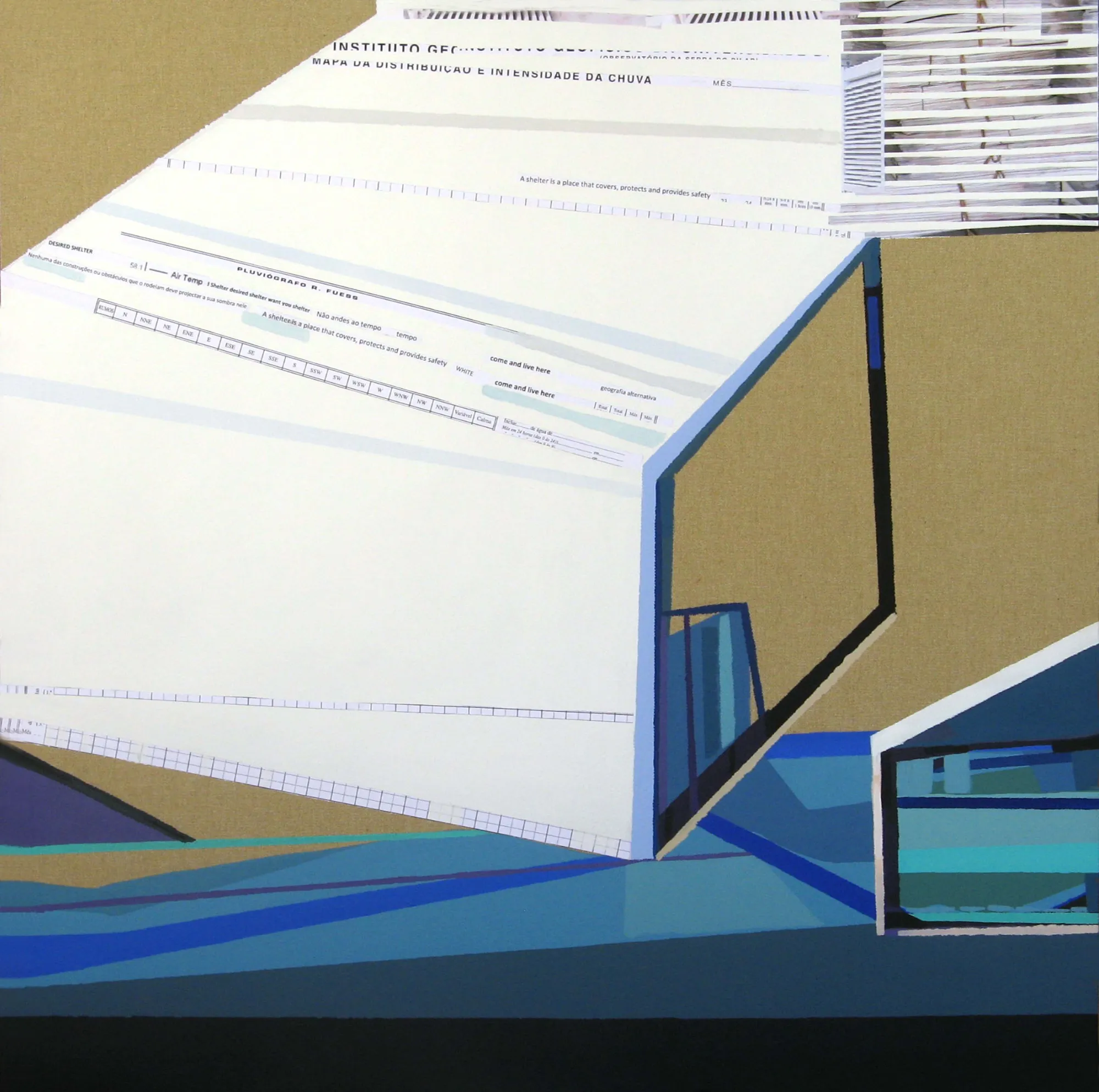 Desired Shelters #3, Ana Pais Oliveira, 2011, Acrylic on canvas