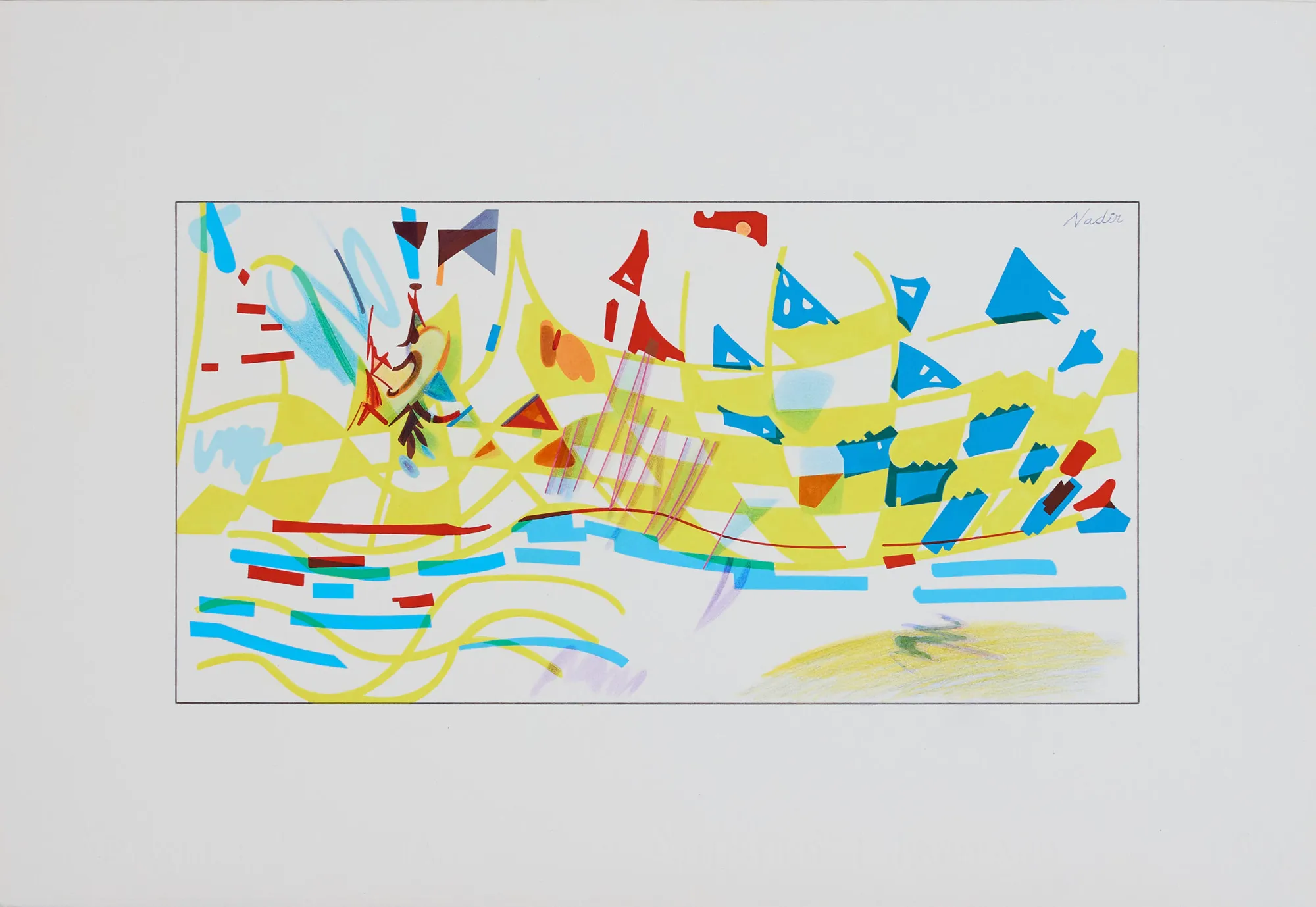 Untitled, Nadir Afonso, Mixed media on paper