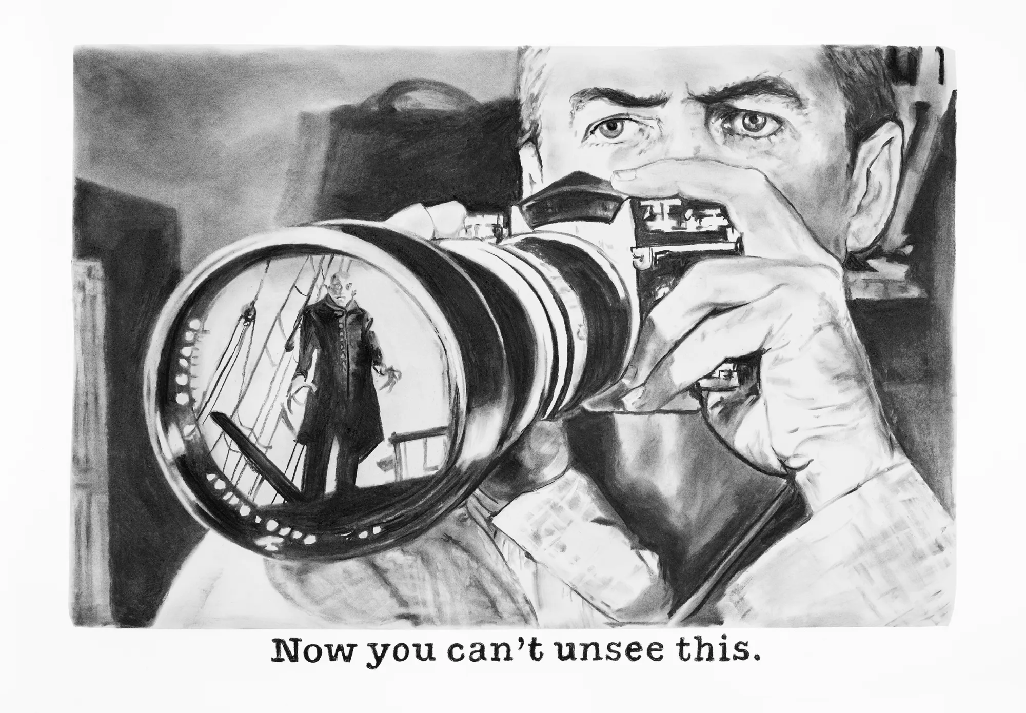 Now You Can't, Catarina Patrício, 2026, Charcoal and graphite on paper
