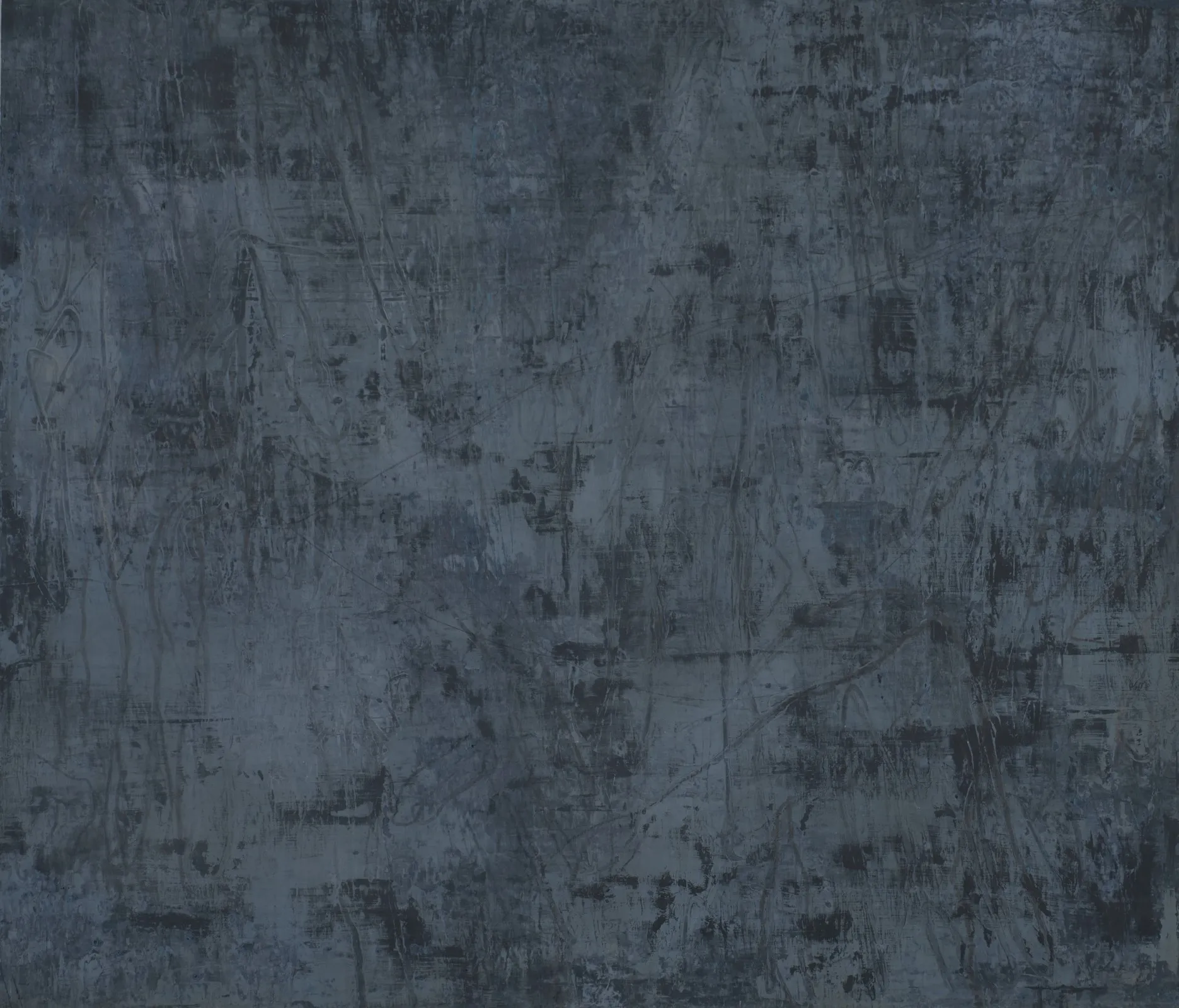 Territoire bleuté, Jean Pierre Porcher, 2016, Acrylic with graphite on paper