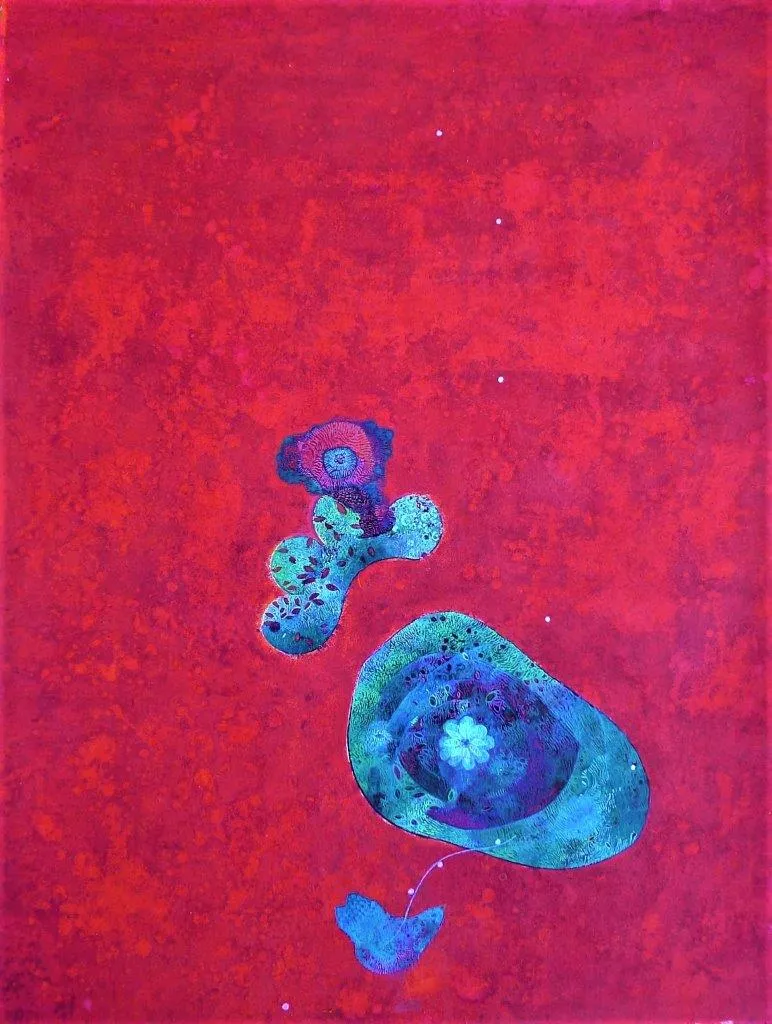 Feito de Rosas, Ana Maria, 2022, Acrylic on paper