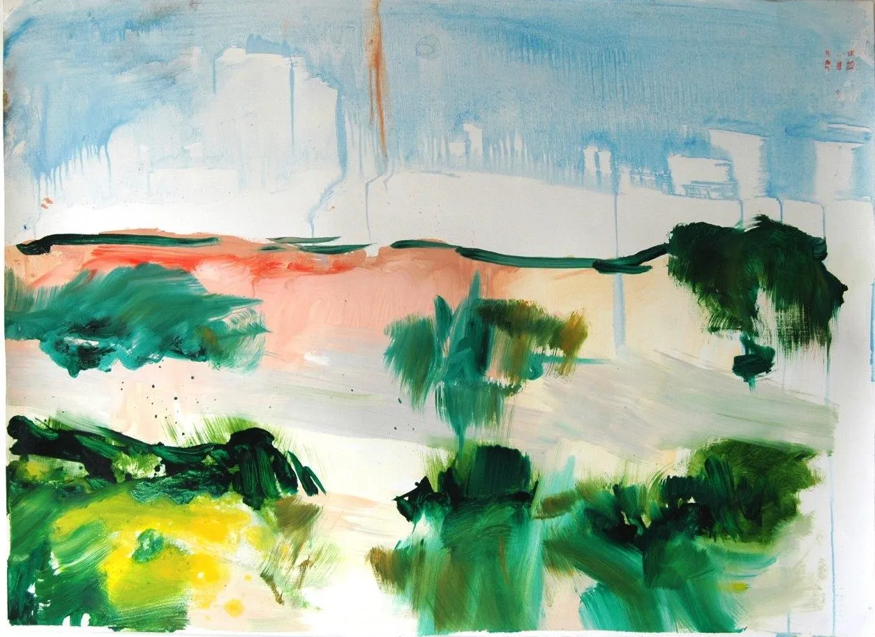 Da vida das dunas #2, Ana Sério, 2015, Oil and pastel on paper