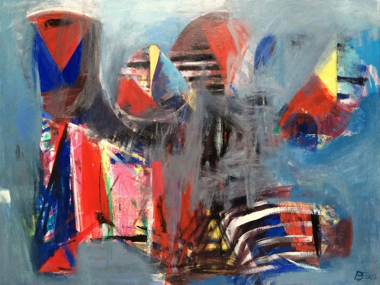 The five eyes, Deolinda Fonseca, 2016, Oil on canvas