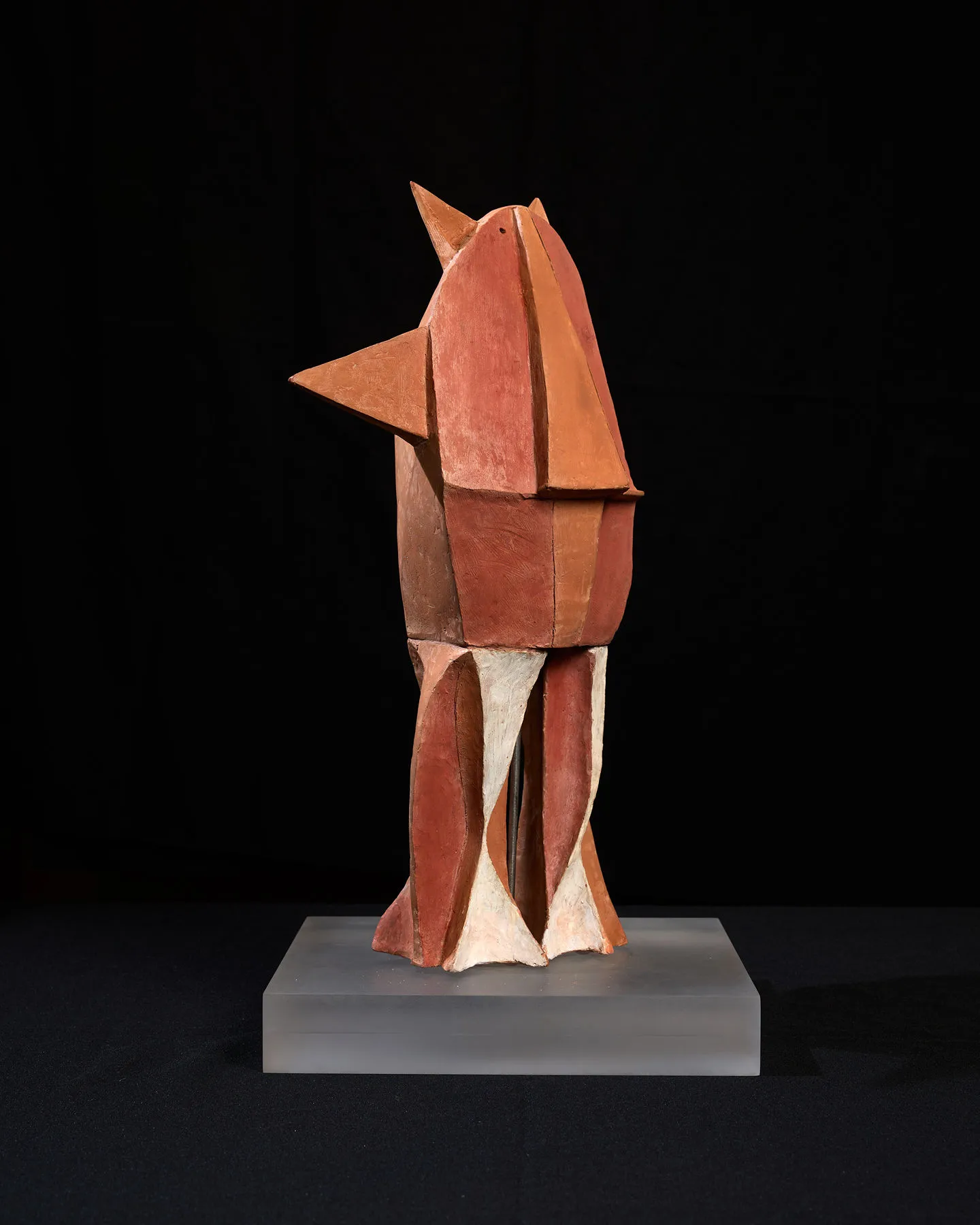 Untitled - (Gato). Escultª em, Jorge Vieira, Terracotta with engobes
