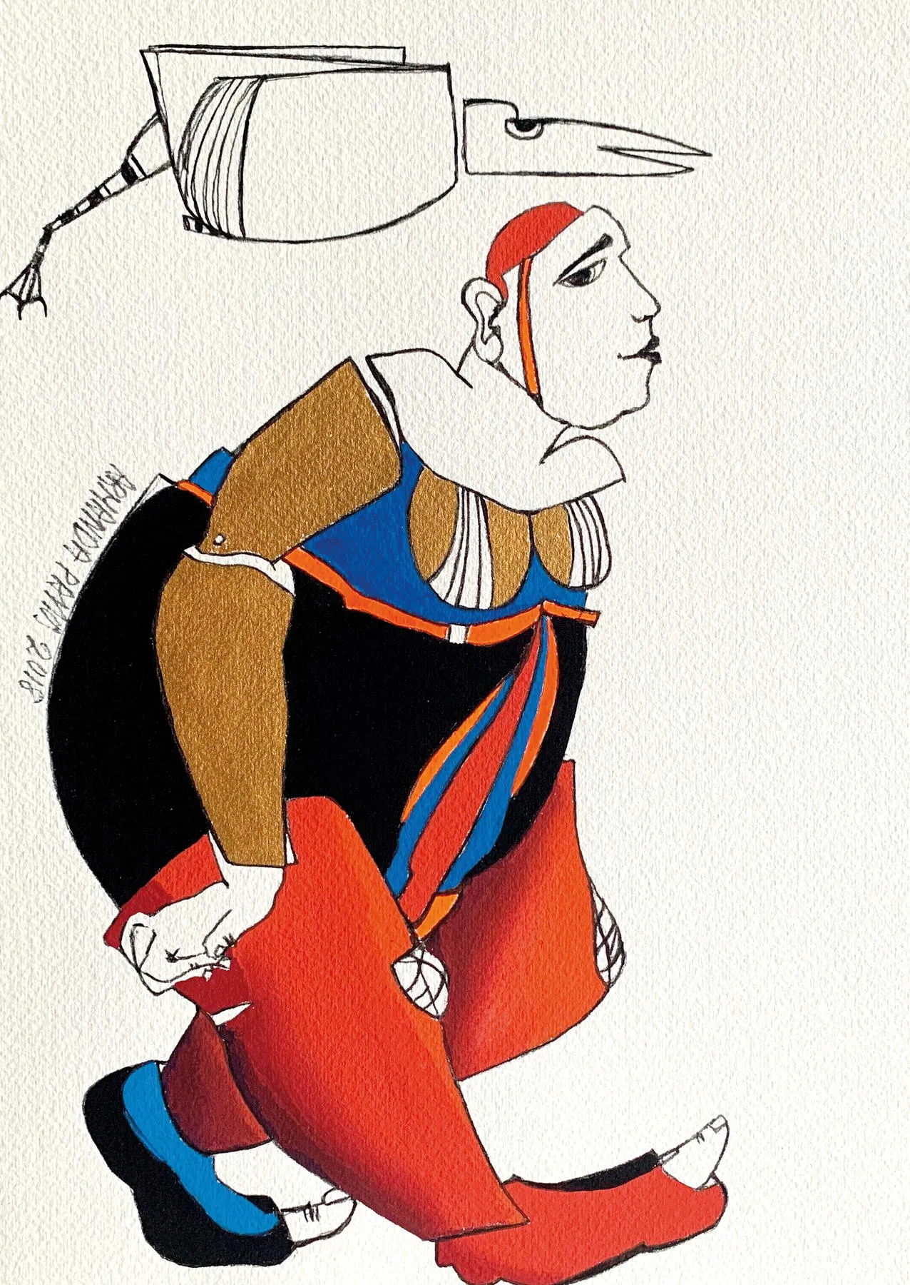 Série Os Outros 12, Armanda Passos, 2018, Gouache on paper