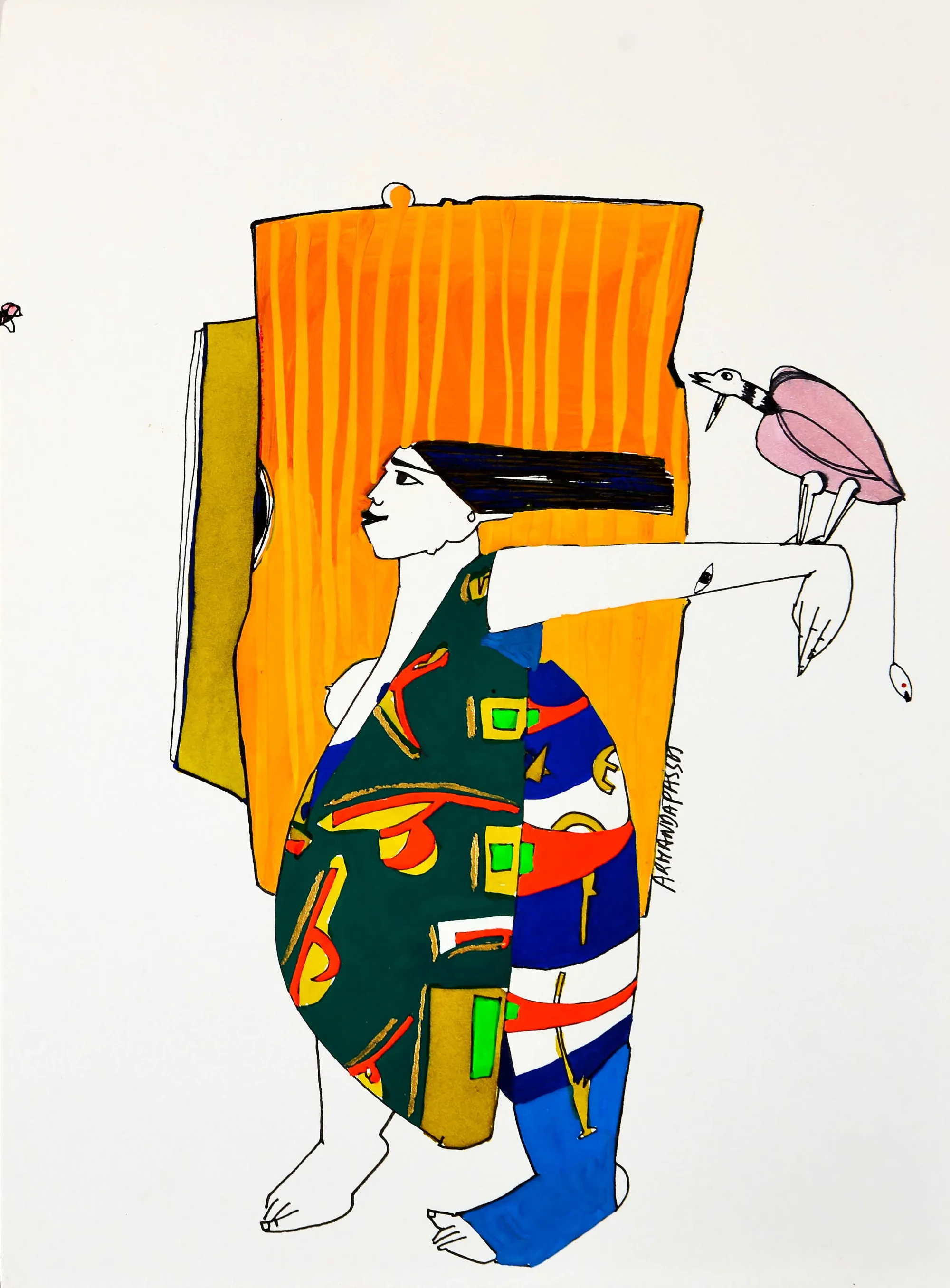 Untitled (146-21), Armanda Passos, 2014, India ink and gouache on paper
