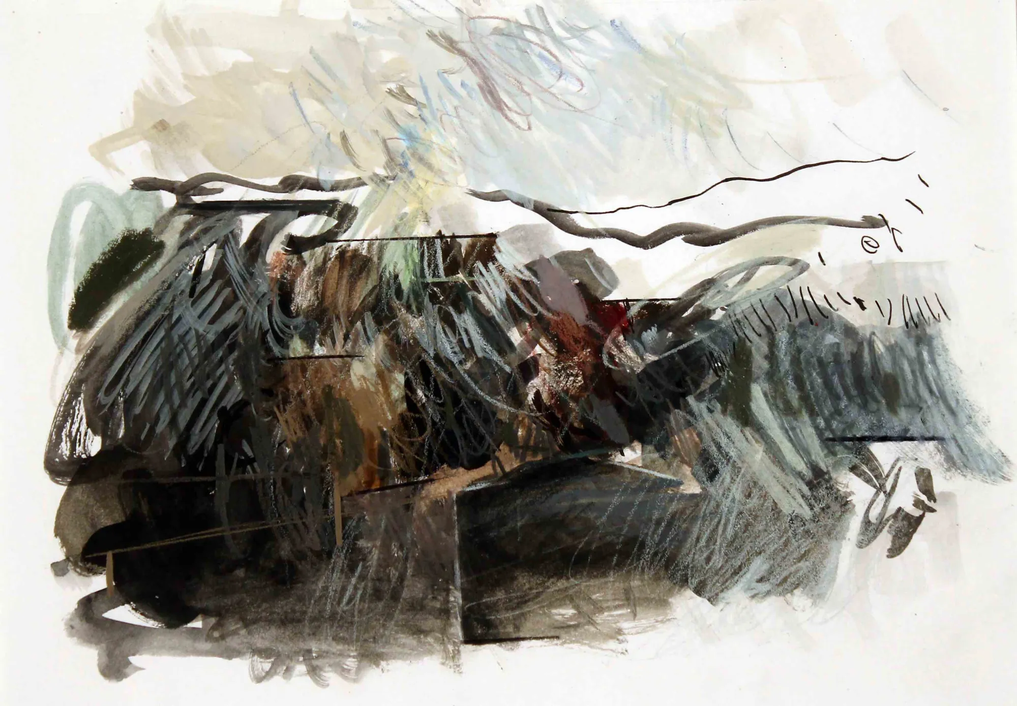 ISNESS #3A, Susana Chasse, 2024, Mixed media on paper