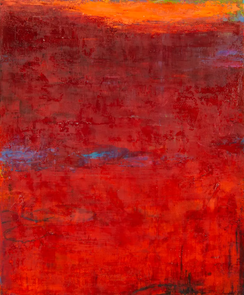 A.P.24-633 (Water III), Branislav Mihajlović, 2024, Oil on paper mounted on canvas