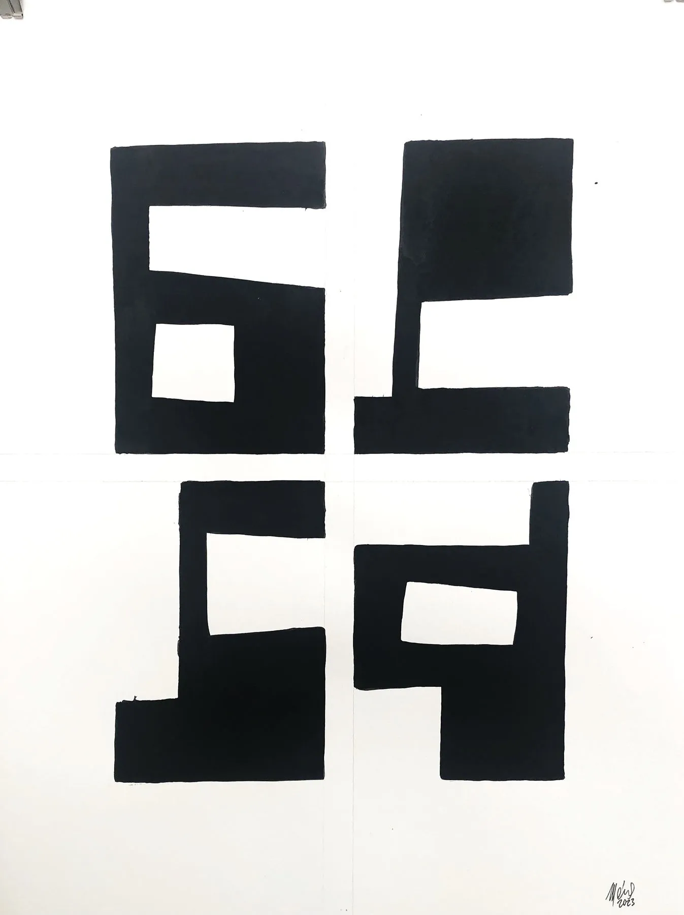 La Frontera de la Inquietud (262-44), Gustavo Mendez-Lizka, 2023, Mixed media on paper