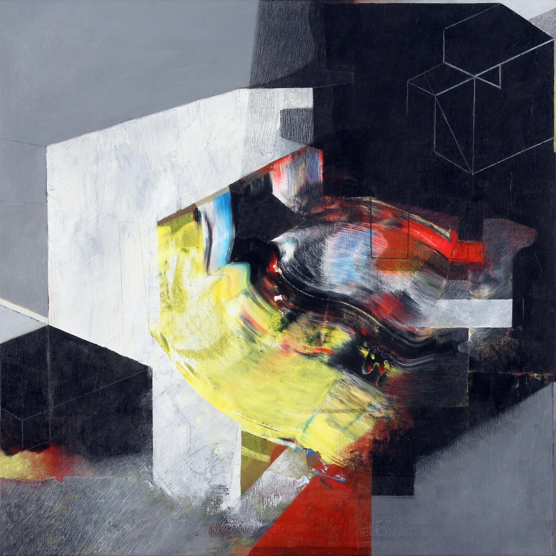 Debris Value, Rui Tavares, 2025, Mixed media on canvas