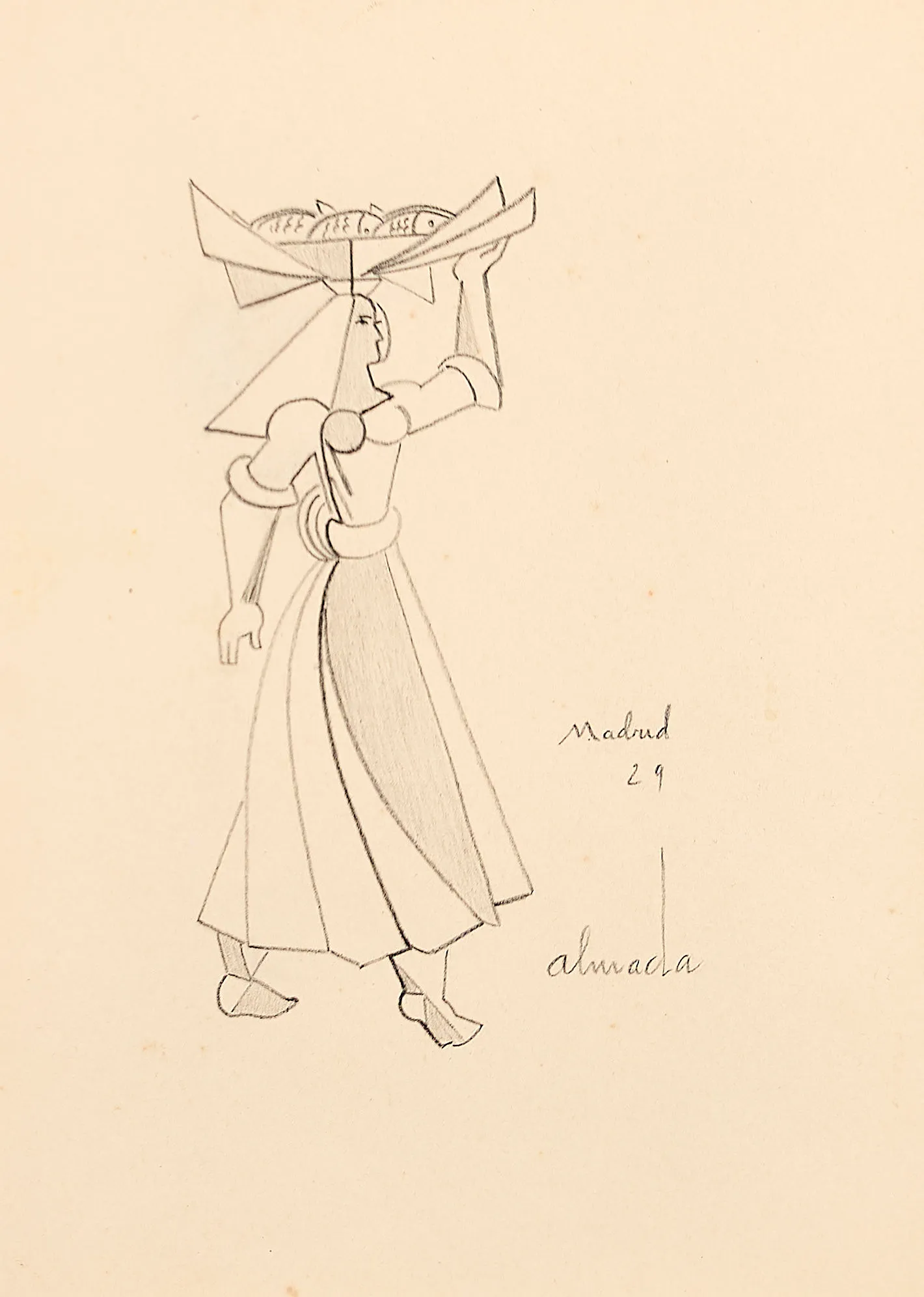 Untitled (Varina), Almada Negreiros, 1929, Graphite on paper