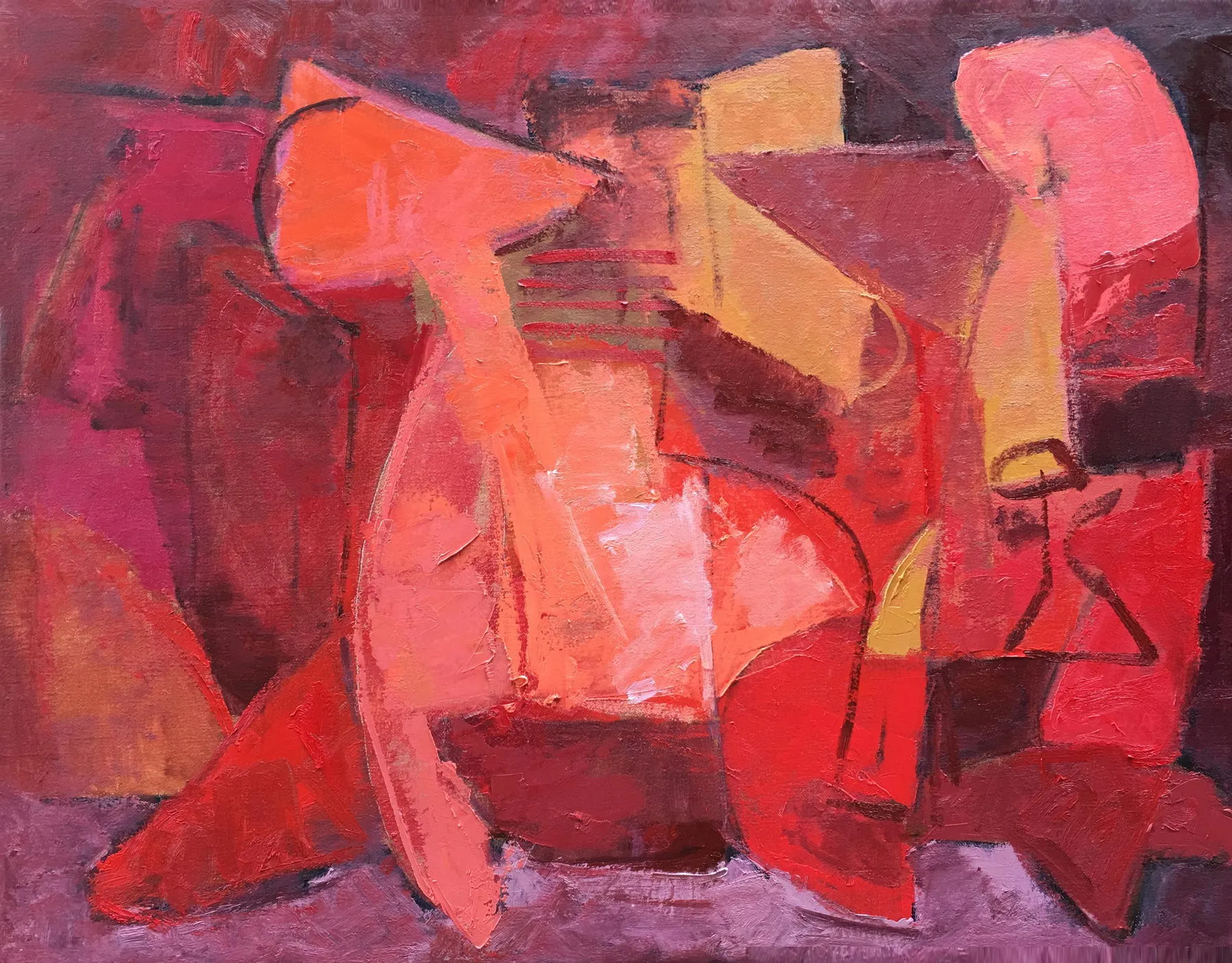 Il posto delle fragole, Bruno Pedrosa, 2018, Acrylic on canvas