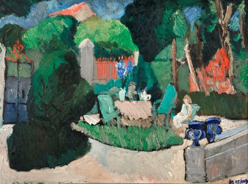 Untitled - terrasse et jardin, André Lanskoy, 1930, Oil on canvas