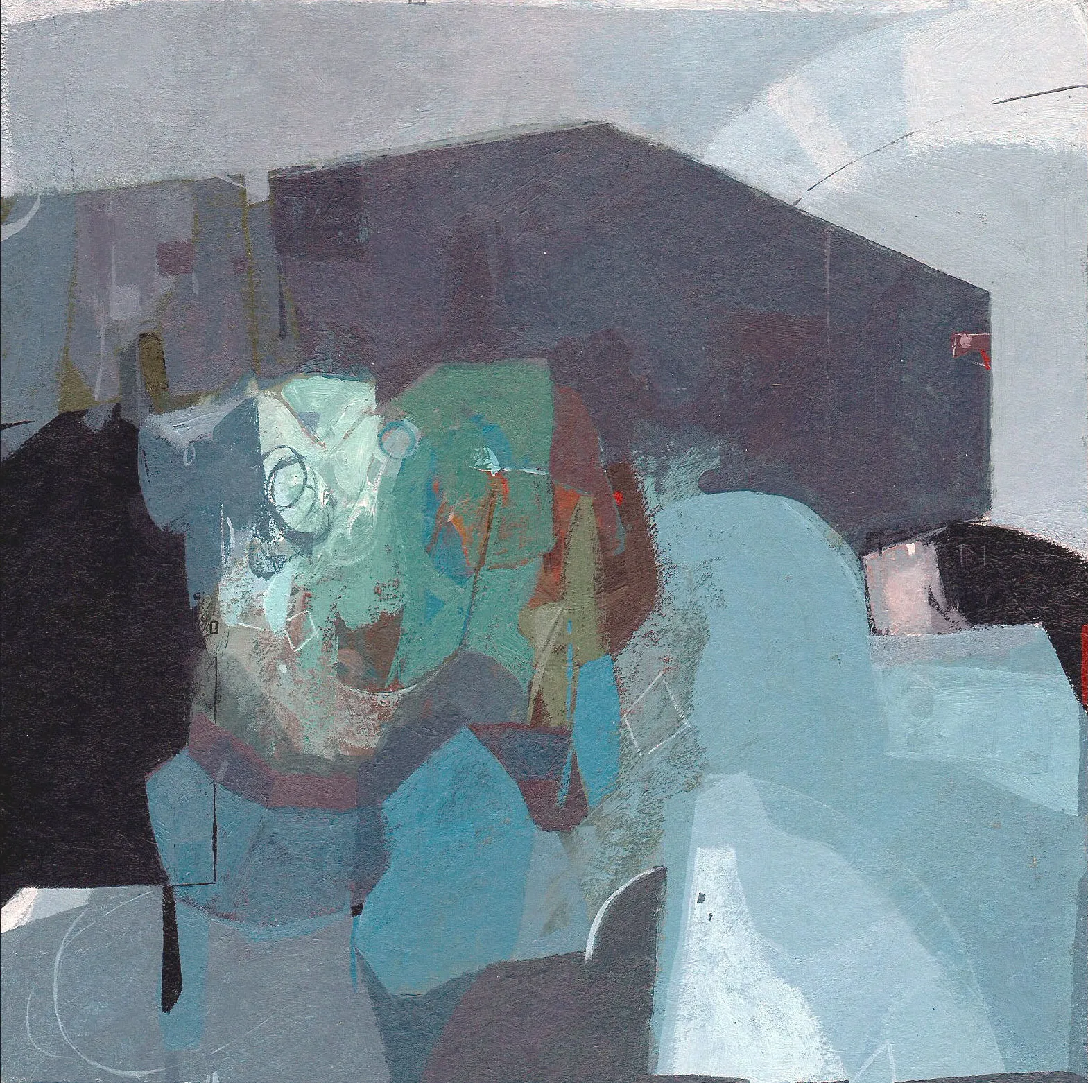 Flood, Rui Tavares, 2010, Acrylic on cardboard