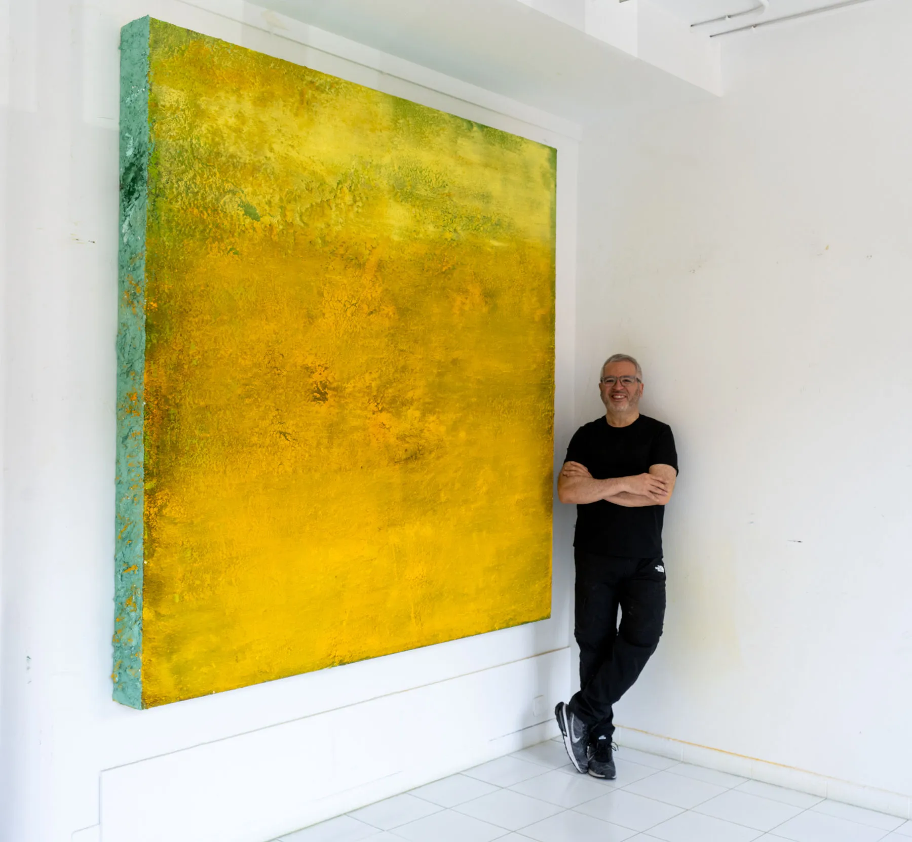 Fragmentos de Estío en Movimiento, Alberto Reguera, 2026, Mixed media on canvas