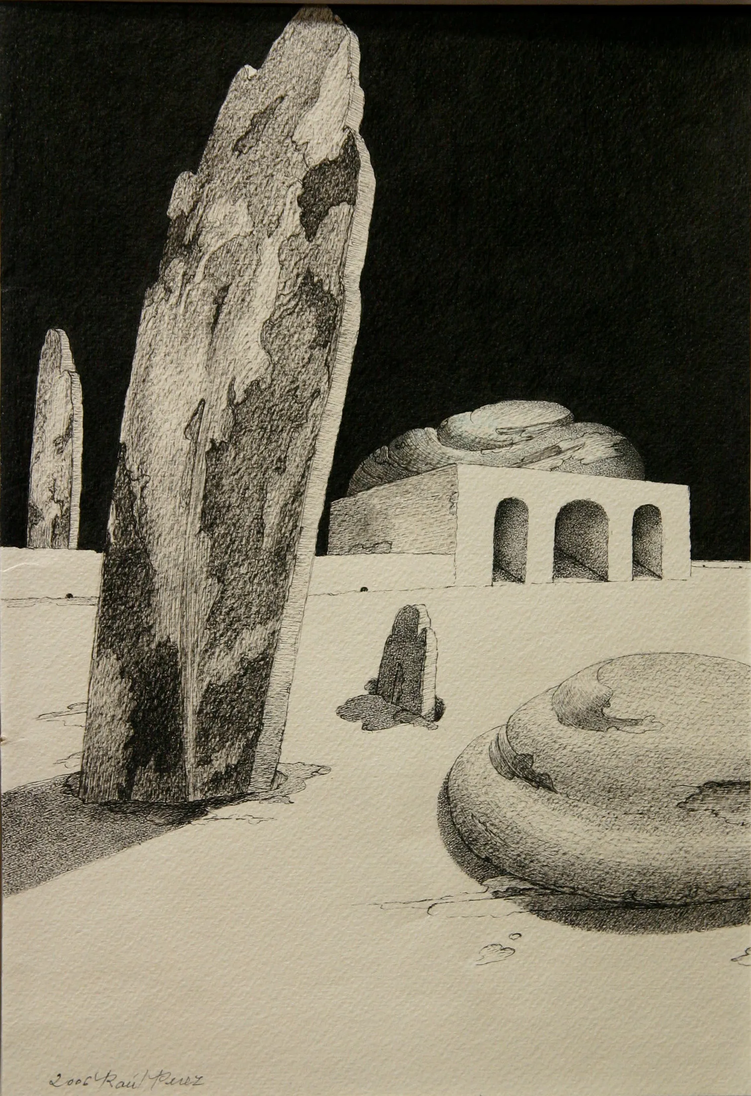 Untitled (75-13), Raúl Perez, 1976, India ink on paper
