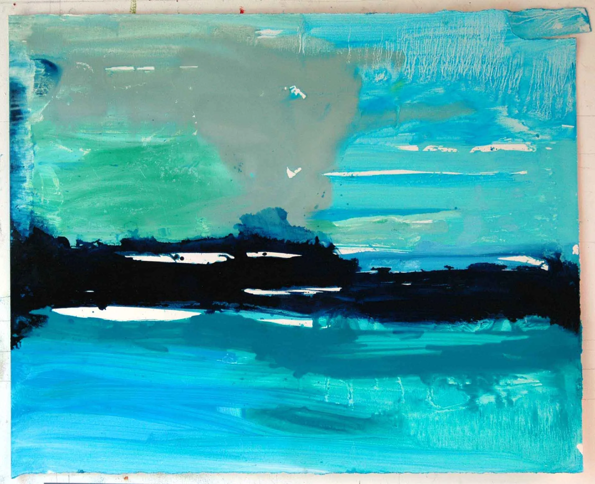 Paisagem Aérea, Ana Sério, 2012, Oil on paper