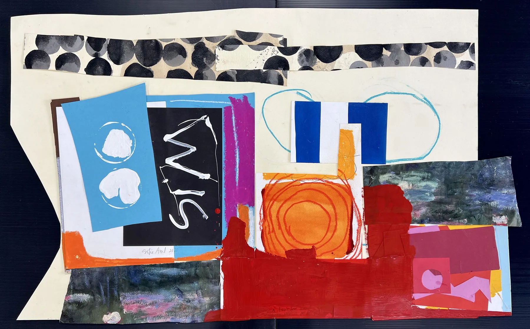 Sim, Sofia Areal, 2021, Mixed media on cardboard