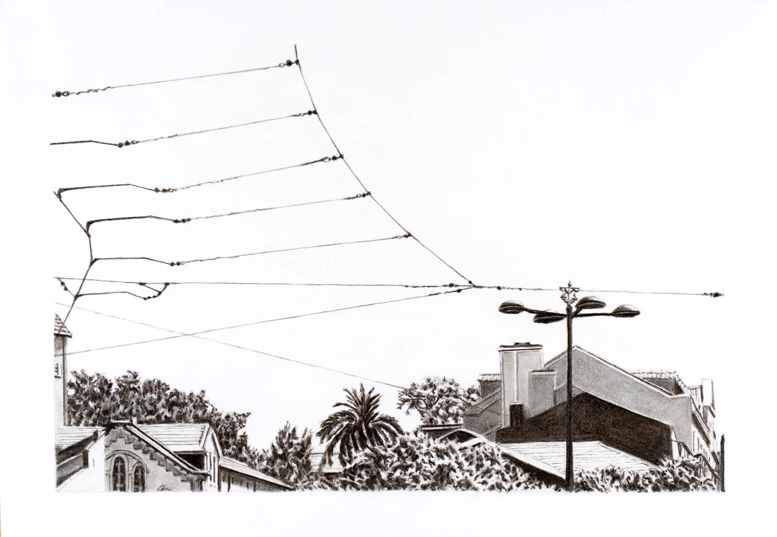 Príncipe Real II, Hector Ramsay, 2015, Graphite on paper