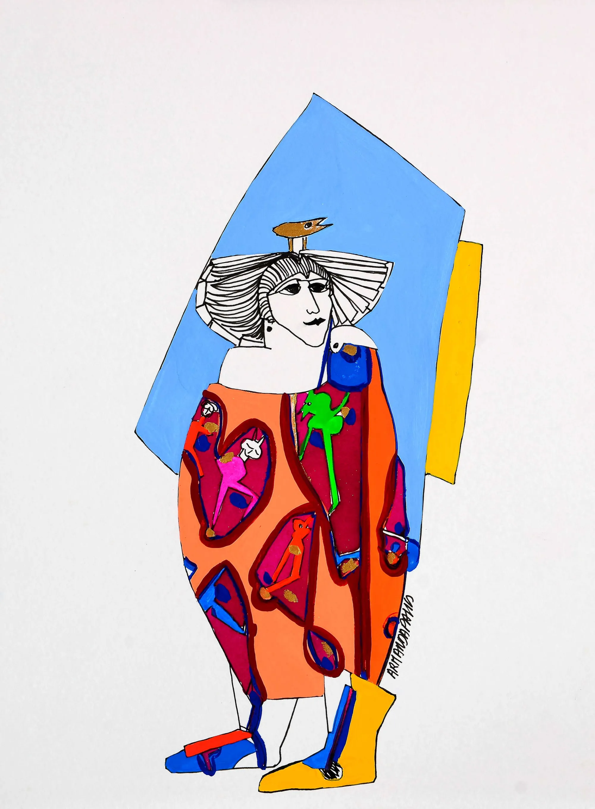 Untitled (146-15), Armanda Passos, 2014, India ink and gouache on paper