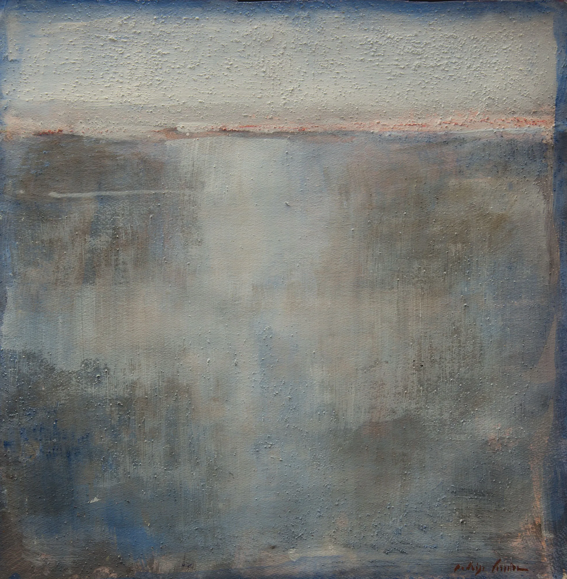 Aube Bleue, Rodrigo Ferreira, 2017, Mixed media on paper