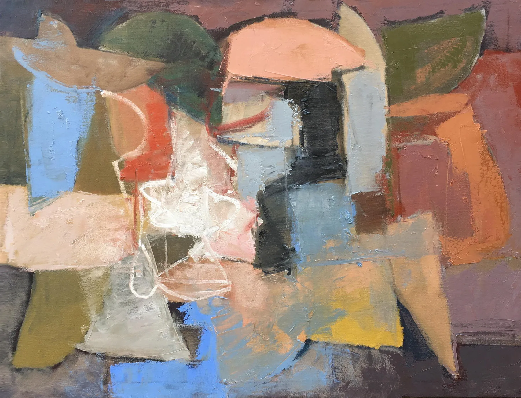 Inconsapevoli addii, Bruno Pedrosa, 2018, Acrylic on canvas