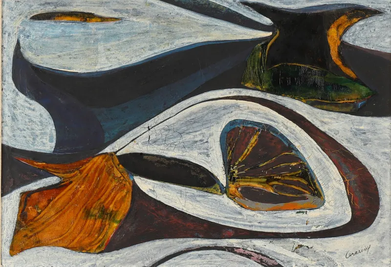 Untitled, Mário Cesariny, Oil on wood