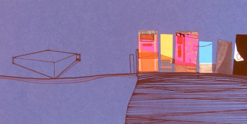Houses, Ana Pais Oliveira, 2012, Mixed media on card