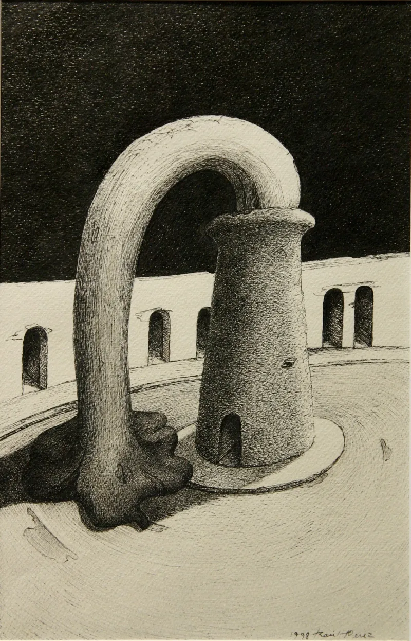 Untitled (75-14), Raúl Perez, 1998, India ink on paper