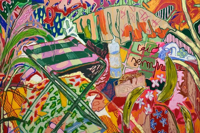 Caio sempre, Ana Malta, 2023, Mixed media on canvas