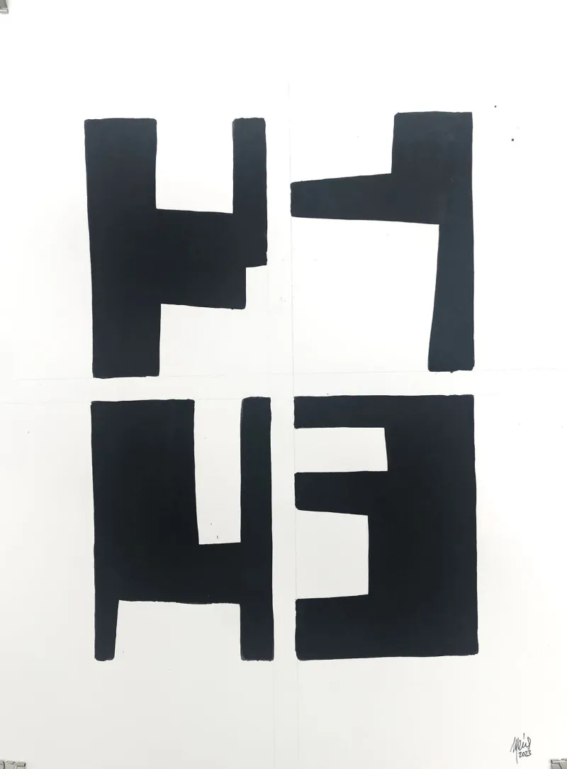 La Frontera de la Inquietud (262-43), Gustavo Mendez-Lizka, 2023, Mixed media on paper