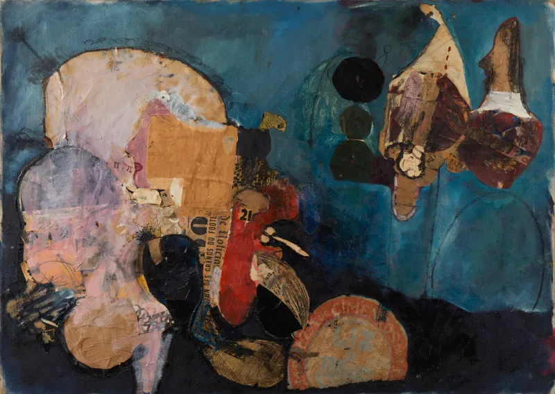 Nero, Paula Rego, 1972, Mixed media with collage on canvas