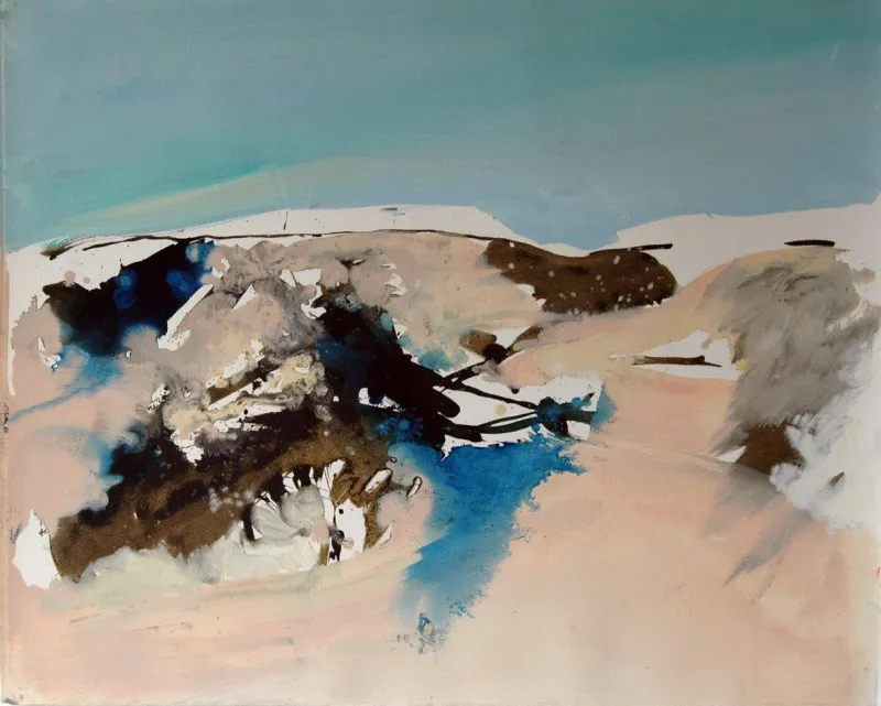 Da vida das dunas #3, Ana Sério, 2015, Oil and pastel on paper