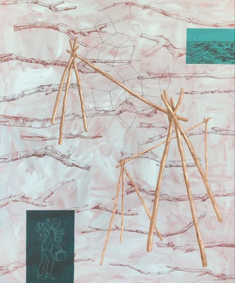 Esforços construtivos, Benedita Kendall, 2024, Acrylic on canvas