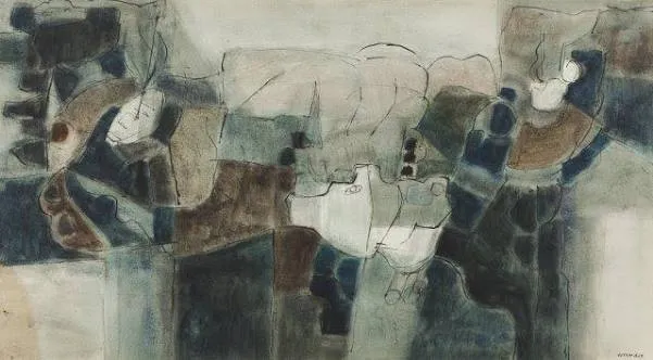 Untitled, Justino Alves, 1969, Mixed media on paper