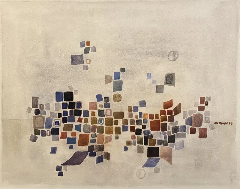 Untitled, Justino Alves, 1966, Watercolour on paper