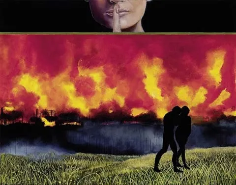 Silence!, Margarida Kendall, 2007, Oil on cardboard