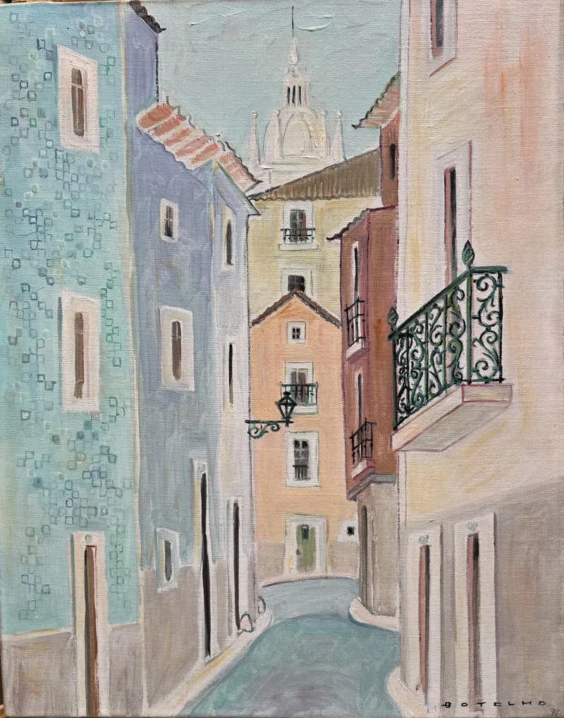 Untitled (View of Lisbon), Carlos Botelho, 1971, Oil on canvas