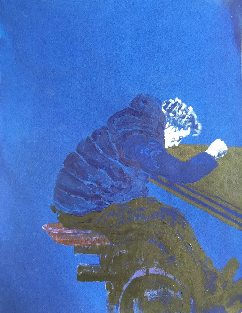 Untitled (S. Paisa), Pedro Batista, Acrylic and natural pigment on paper