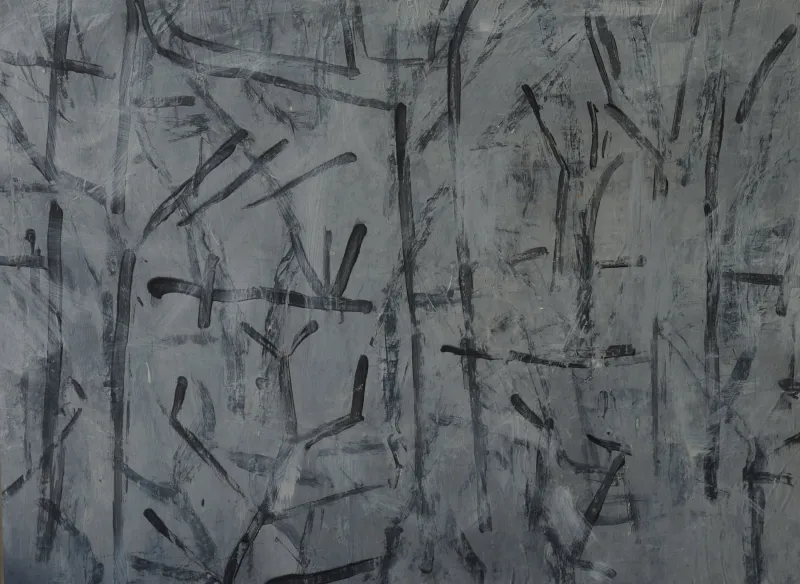 Jardin Matinal, Jean Pierre Porcher, 2014, Painting on paper on aluminium
