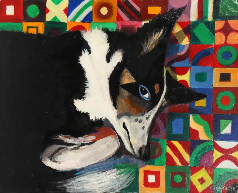 My Dog, José Escada, 1979, Oil on wood