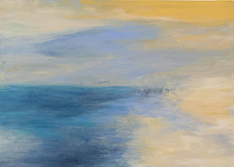 Luminoso Mediodía en el Mar, Alberto Reguera, 2021, Mixed media on canvas