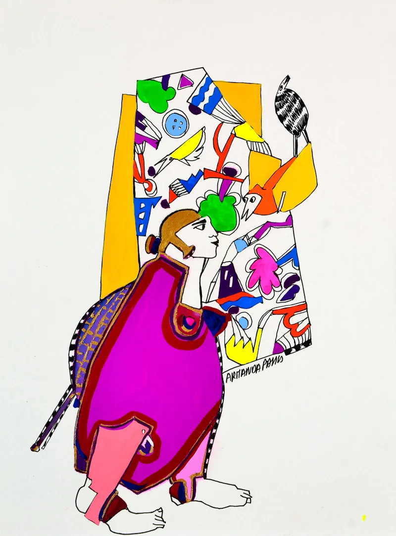 Untitled (146-19), Armanda Passos, 2014, India ink and gouache on paper