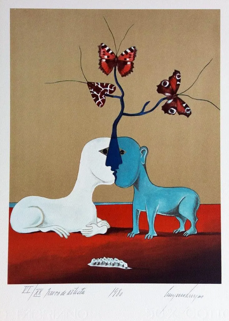 História de Bichos, Cruzeiro Seixas, 1980, Rehaussé screen print on paper