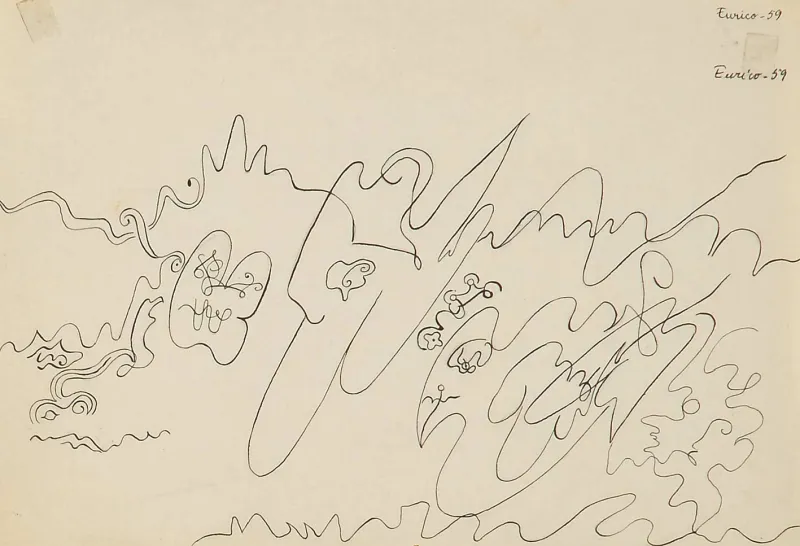 Voo onírico, Eurico Gonçalves, 1959, Mixed media on paper