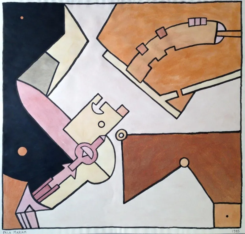 Untitled 4, Fala Mariam, 1985, Gouache on paper