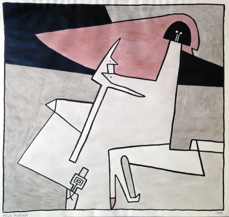 Untitled 5, Fala Mariam, 1985, Gouache on paper