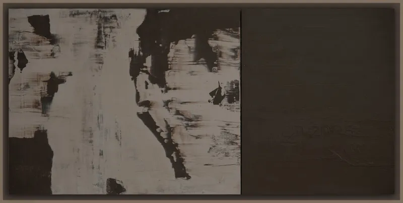 Série 1: Résonance de brun, Jean Pierre Porcher, 2026, Acrylic on canvas on plywood