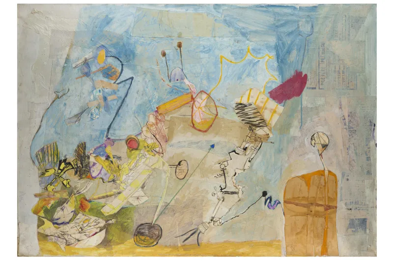 Untitled, Paula Rego, 1963, Mixed media with collage on canvas