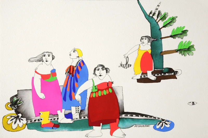 Untitled (series "Eva in Wonderland") #5, Armanda Passos, 2007, Gouache on paper